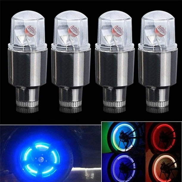 8pcs Bike Bicycle Car Motorcycle Wheel Tire Valve Cap Neon Lamp LED Flash Light